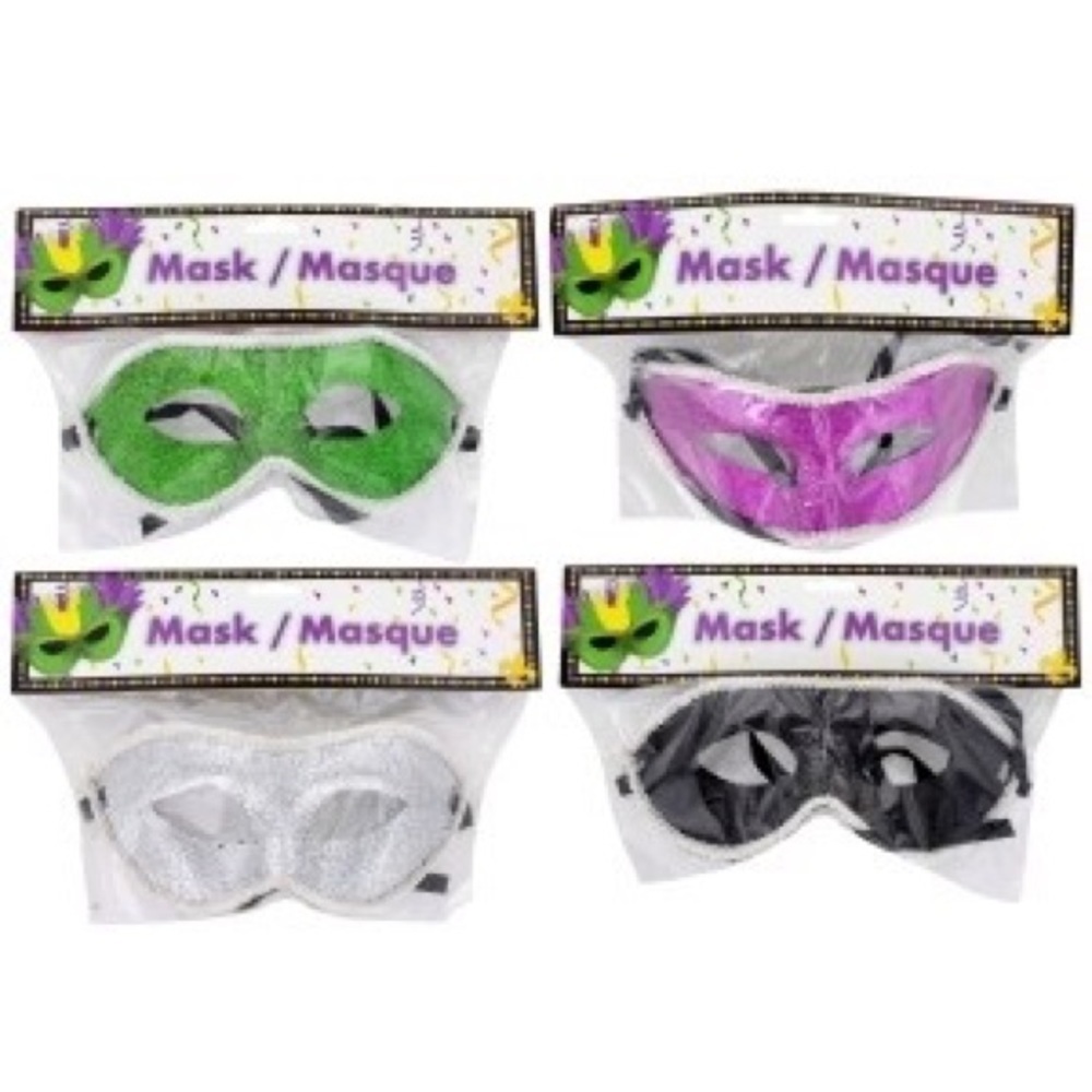 BLACK MARDI GRAS MASK NWT - Picture 4 of 4